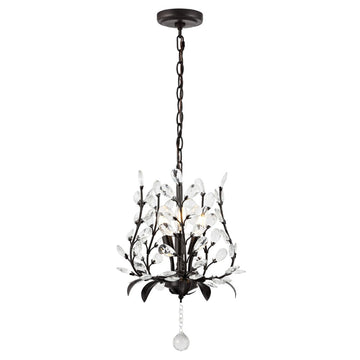 Diantha 28.5" 7-Light Contemporary Bohemian Iron/Acrylic LED Pendant - JONATHAN Y